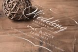 Crystal Clear Acrylic Wedding Invitation