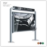 Outdoor Roadside Scrolling Advertising Light Box with Two Poles