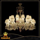 Modern Hotel Decorative Glass Chandelier Lamp (KM-Z0726B-24MX)