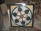 Marble Stone Square Flower Design Waterjet Medallion for Floor Decoration