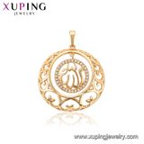 33746 Xuping Top Quality New Model 18K Gold Filled Jewelry Elegant Reddish Purple Gemstone Pendant