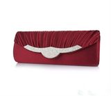 Diamond Designer Handbag PU Leather Wedding Satin Clutch Evening Bag