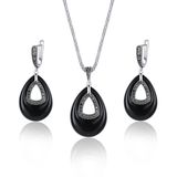 Latest Design Enamel Women Crystal Yellow Gold Plated Jewelry Set