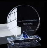 Concise Round Crystal Trophy