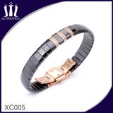 Gold Ceramic Jewelry Bracelet with Rhinestones