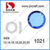 Sapphire Round Flat Back Glass Stones for Jewelry Accessories