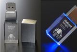 Custom Logo Crystal USB Flash Pen Drive with LED Light