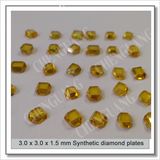 3*3*1.5mm High Quality Bright Yellow Synthetic Crystal Diamond