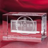 Buliding Engraving Crystal Cube for Souvenir