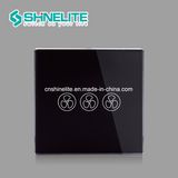 EU Standard Glass Plate Black Colour Touch Fan Switch