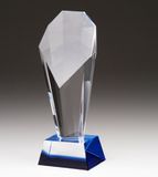 New Design Crystal Diamond on Blue Pedestal Base