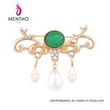 Generous Fashion Diamond-Encrusted Pendant Lady Pearl Brooch Pin Jewelry