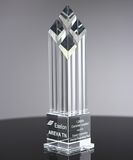 New Design Crystal Awards with Badminton Image for Army Badminton Sport