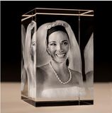 Wedding Gifts for Bride Dress Crystal Cube Engraving