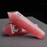 Smoking Hand Pipe Strawberry Quartz Hand Pipe Natural Material Smoking Pipe