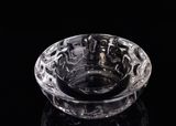 Luxury Flower Pattern Heavy Bottom Glass Candle Bowl