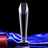 Clear Cheap Crystal Glass Trophy for Souvenir