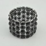 VAGULA High Quality Gun Metal Black Crystal Bracelet