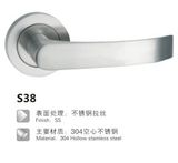 Stainless Steel Hollow Tube Lever Door Handle (S38)