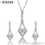 Fashion Elegant Rhodium CZ Crystal Imitation Jewelry Set for Women's Best Gift --63683