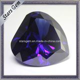 Big Size Heart Shape Tanzanite CZ Gemstone