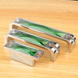 Fresh Green Indoor Hardware Handle 128mm Pitch