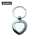 Sublimation Personalized Heart Shaped Zinc Alloy Key Ring (YA55)