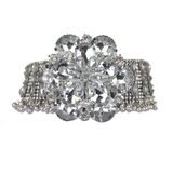 Fashion Big Diamond Necklace Exaggerated Alloy Crystal Flower Female Necklace