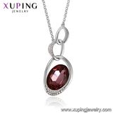 Necklace-00429 Xuping Latest Design Crystals From Swarovski Saudi Gold Jewelry Necklace