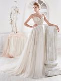 Backless Beading Tulle Bridal Dress Bridal Gown