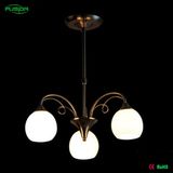 White Glass Chandelier Lighting, European Chandelier Lamp
