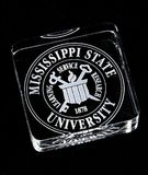 Rounded Square Crystal Paperweight