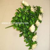 PE Plastic Yellow Flower Small Bundle for Hedge Ornamental (MW16030)