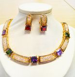 Wedding Wholesale Cubic Zirconia Jewelry Set 18K Gold Plated Jewelry Set