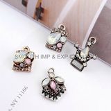 Fashion Vintage Pendants Enamel Rhinestone Bead DIY Jewelry Accessories