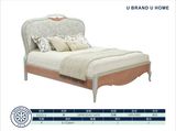 French Style Antique Solid Wood Bedroom Furniture Bed
