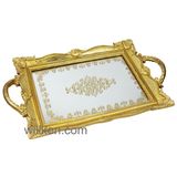 Resin Mirror Decorative Tray Modern Handles