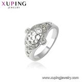 11773 Newest Design Xuping Luxury Noble Pyriform Ring with Rhodium Plated