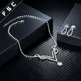 Wholesale Newest Design Crystal Necklace Earring Wedding Jewelry Set