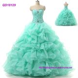 Crystal Beading Ruffle Ball Gown Quinceanera Dress