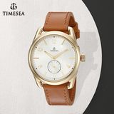 Custom Waterproof Stainless Steel Leather Wrist Watch for Men 72754
