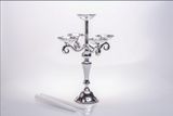 Siliver Glass Candle Holder for Wedding Decoration with Five Poster