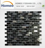 Kitchen Backsplash Texture Strip Mix Color Stainless Steel Glass Mix Stone Mosaic