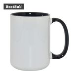 Bestsub 15oz Inner and Rim Color Sublimation Ceramic Photo Mug (B21T-01)