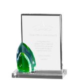 Green and Simple Crystal Trophy.