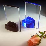 Optical Crystal Glass Trophy Award with Base