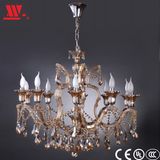 Traditional Crystal Chandelier with Glass Arms
