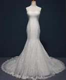 2017 Custom Made Strapless Lace Mermaid Bridal Wedding Dress