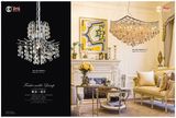 Modern K9 Champagne Crystal Pendant Light