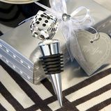 Crystal Dice Wine Bottle Stopper - Gift Boxed